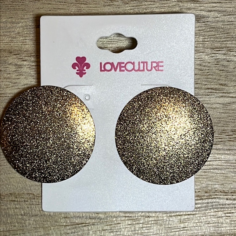 IAM Gold Post Disk Earring - NEW
